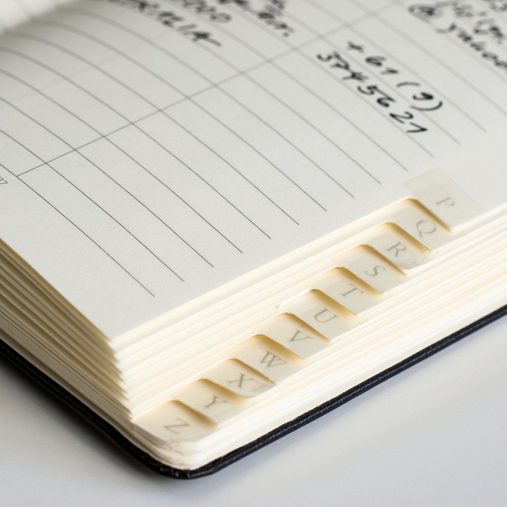 address book tabs by Leuchtturm1917