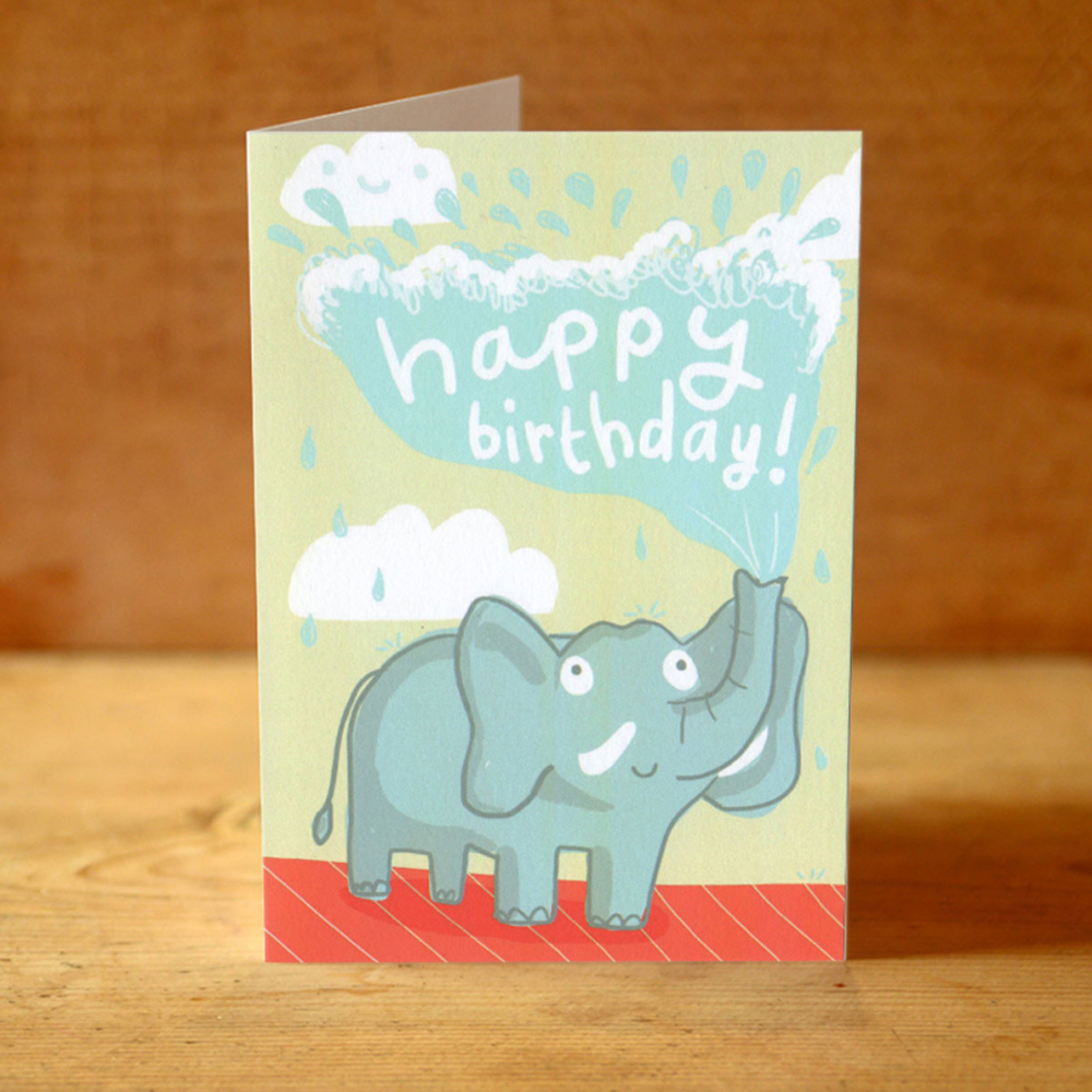 Elephant card by Sarah Ray