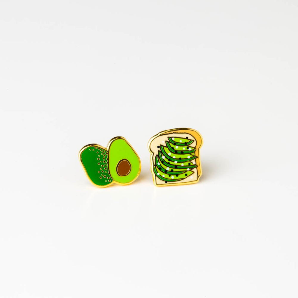 mismatched gold plated earrings by yellow owl workshop