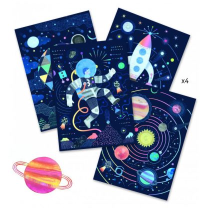 scratch cards cosmic mission by Djeco