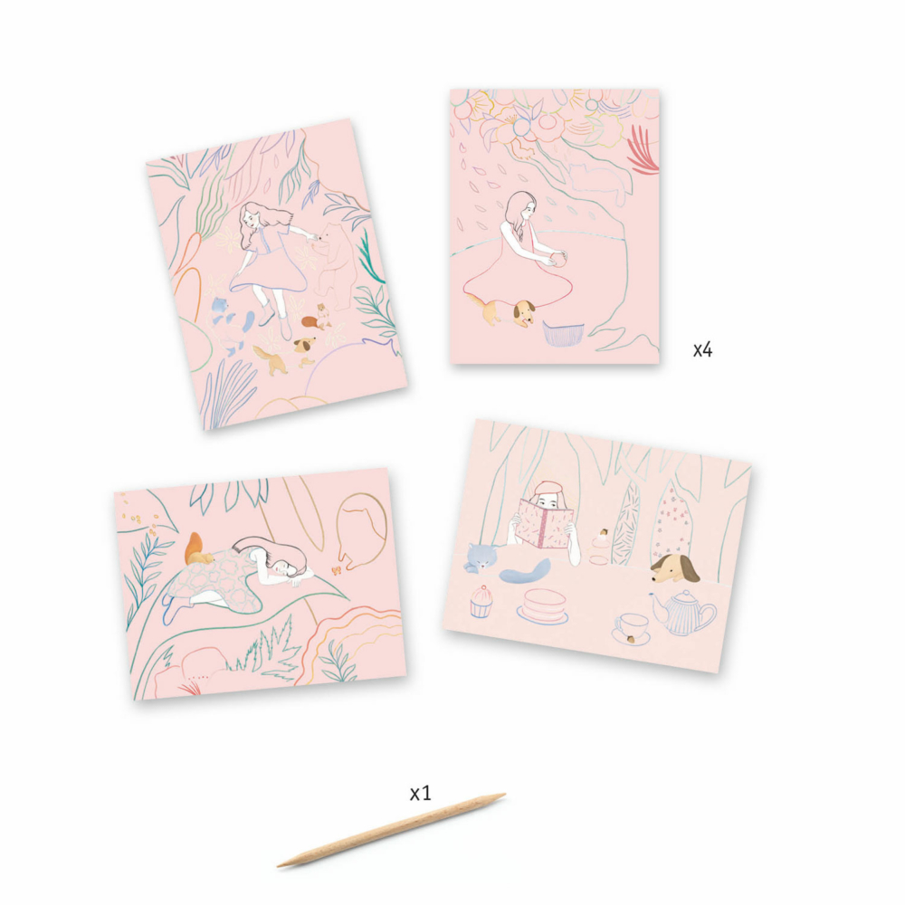 scratch cards the picnics by djeco