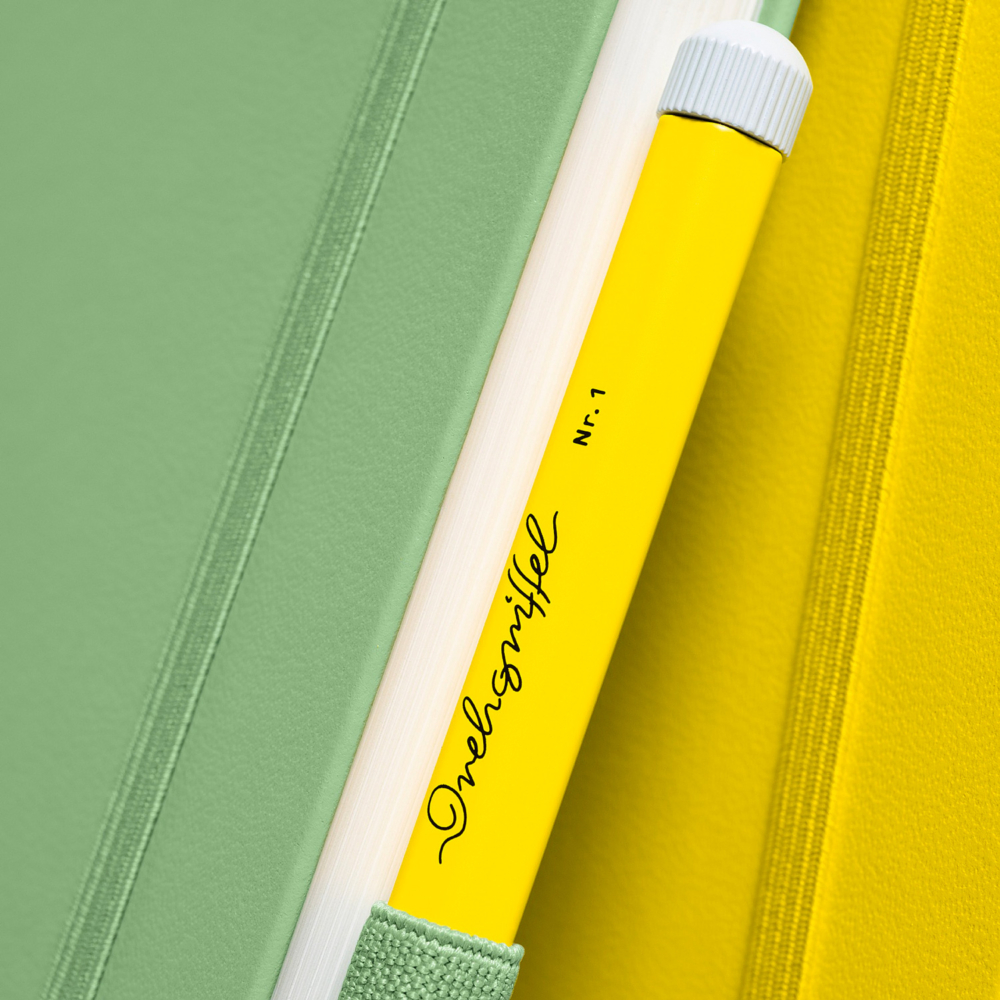 drehgriffel lemon on sage notebook by leuchtturm1917