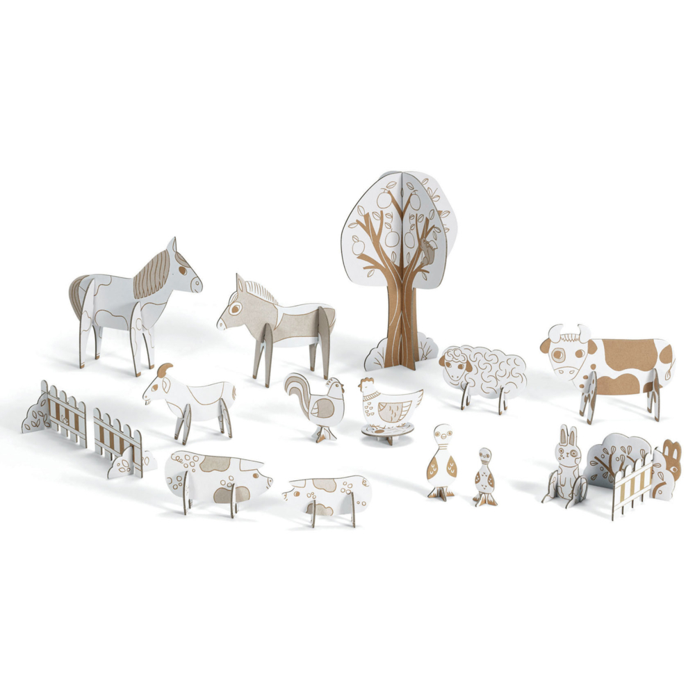 diy animals kit farm scene by djeco