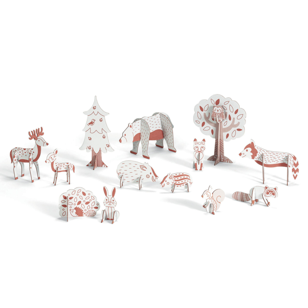 diy animals kit wood scene by djeco