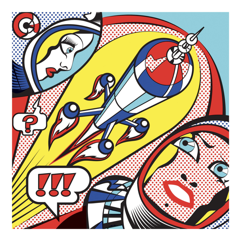 superheroes inspired By Roy Lichtenstein by Djeco
