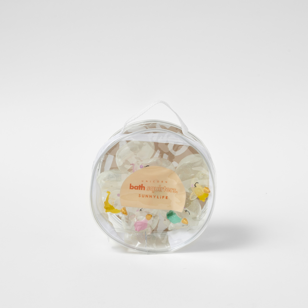 bag of unicorn bath squirters by sunnylife