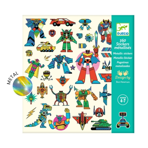 stickers texture robots by djeco