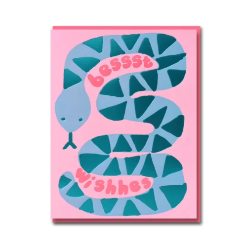 Joyful snake card by 1973