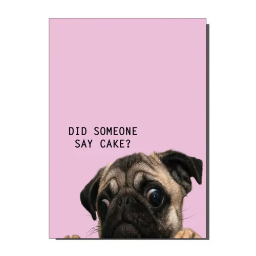 pug cake card by bite your granny